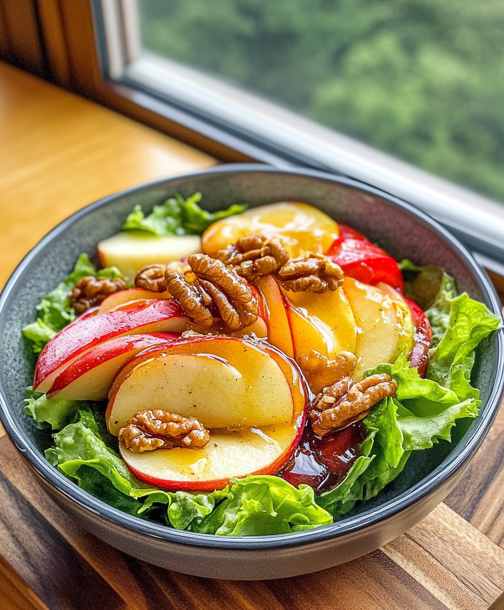 Apple Walnut Salad with Honey Dressing