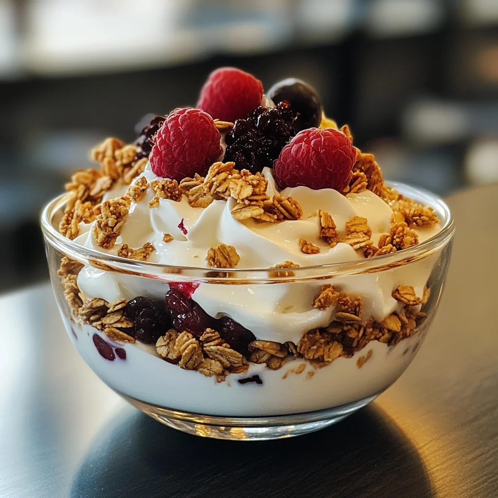 protein-packed Greek yogurt parfait with granola