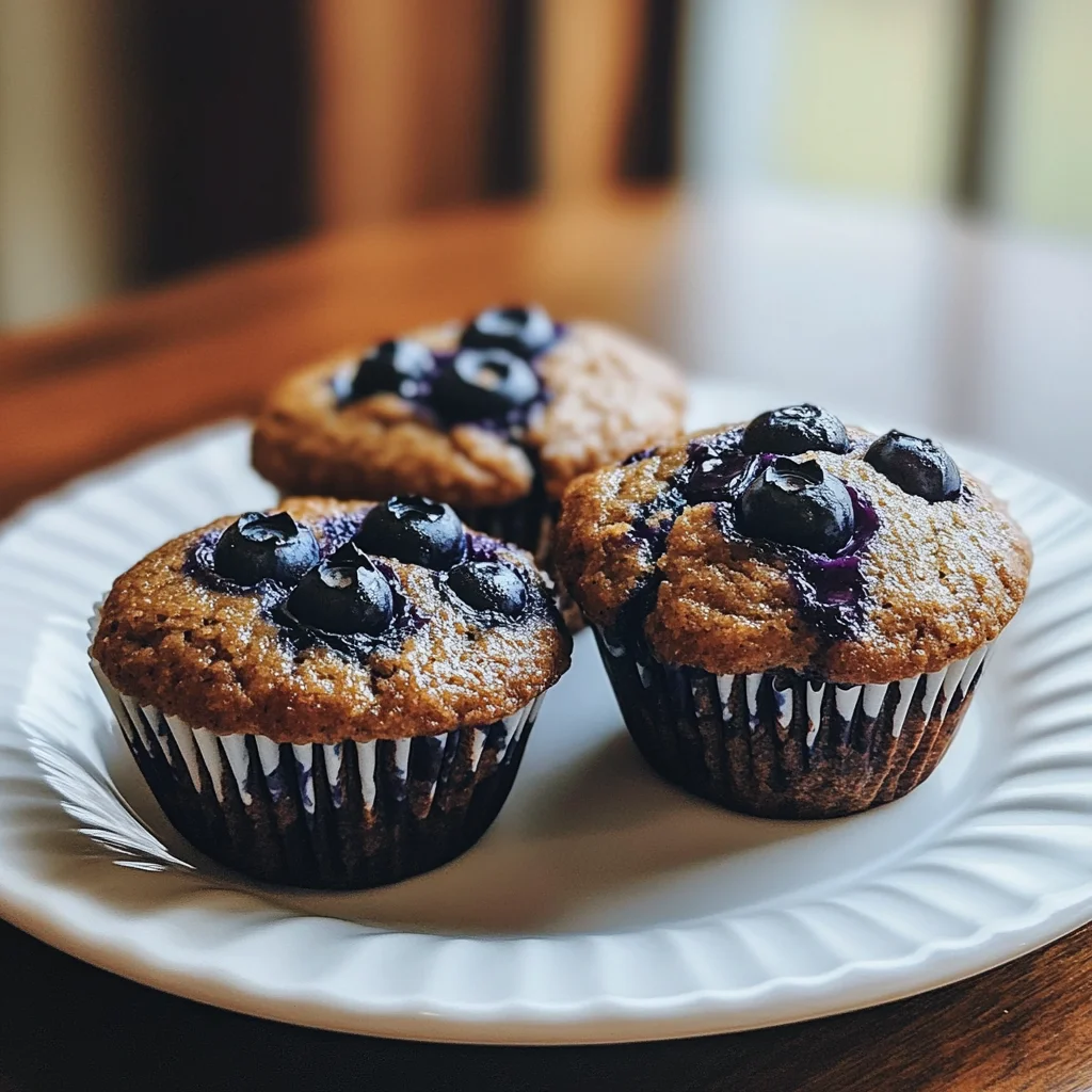 vegan gluten-free blueberry muffins with almond flour