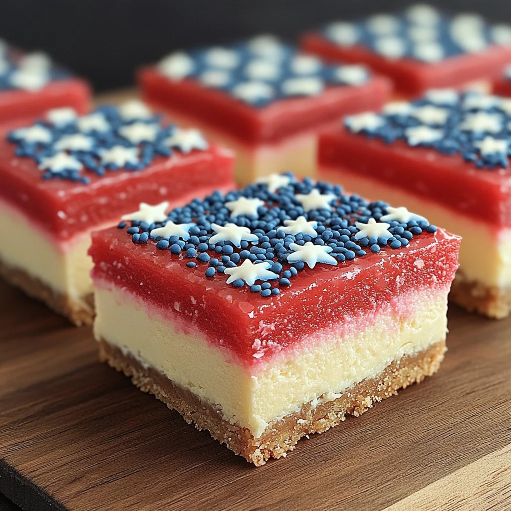Easy Patriotic Cheesecake Bars