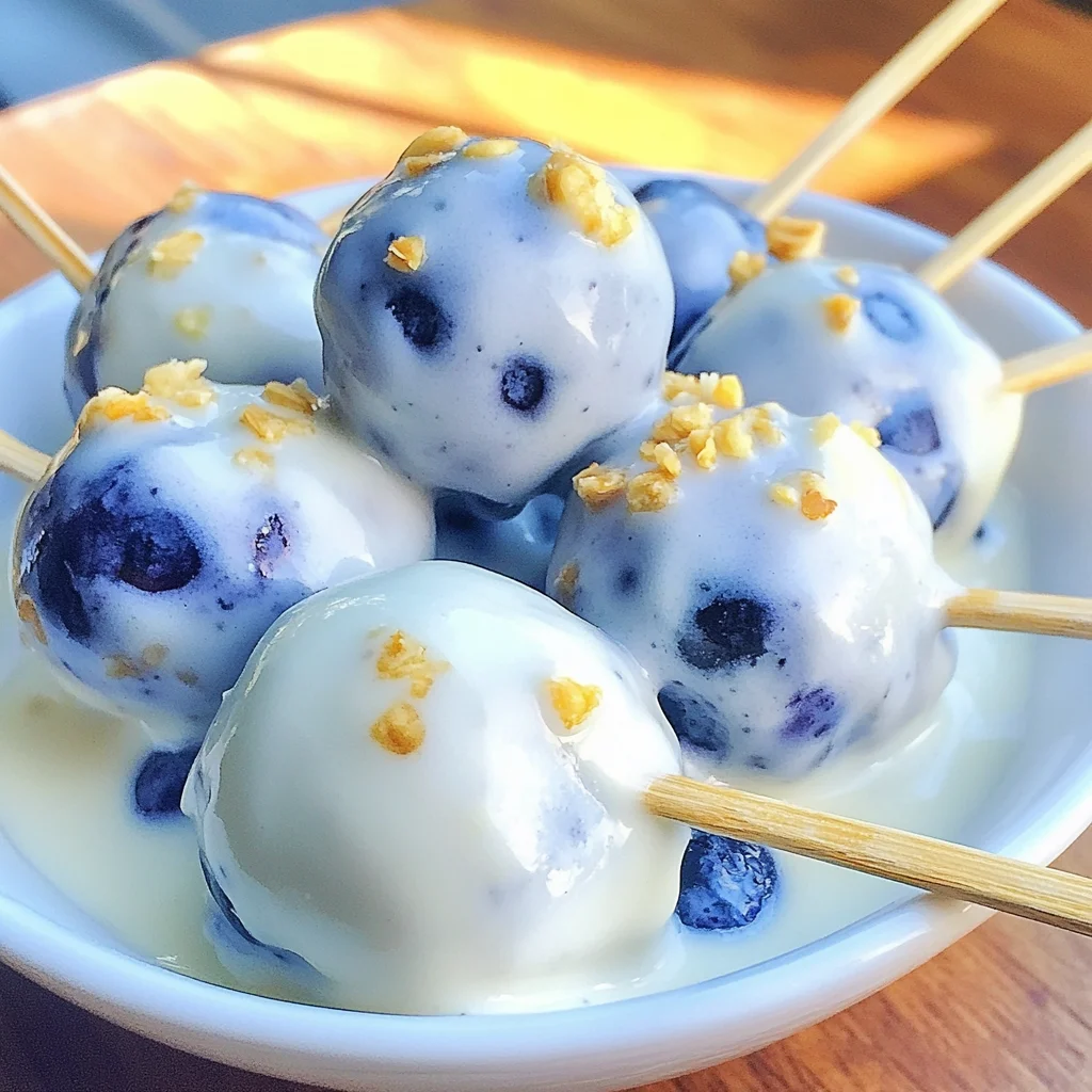 Frozen Yogurt-Dipped Blueberries