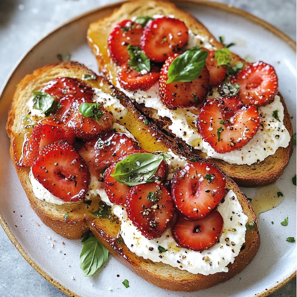 Roasted Strawberry Whipped Ricotta Toast: A Sweet and Savory Delight