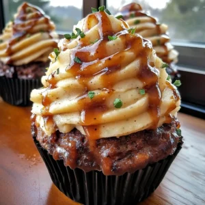 Smoky Bourbon BBQ Bacon-Wrapped Meatloaf Cupcakes