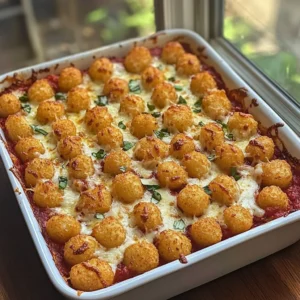 Tater Tot Pizza Casserole