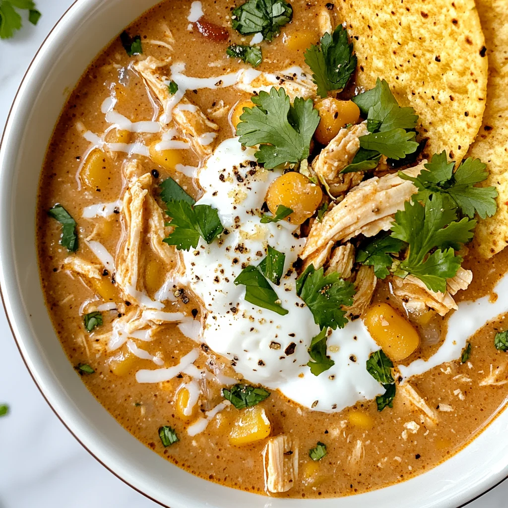 Easiest Crockpot White Chicken Chili with Cream Cheese
