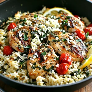 Greek Chicken and Lemon Rice (30 Minutes, One-Pot)