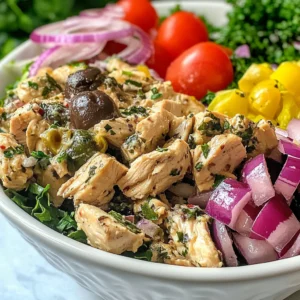 Keto Mediterranean Chicken Salad