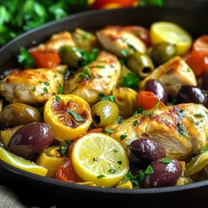 Mediterranean Lemon Chicken with Artichokes & Olives