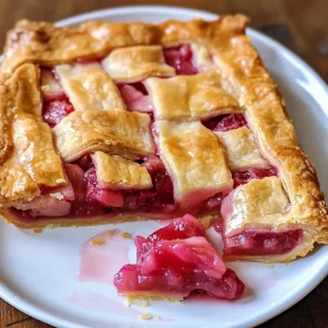 Raspberry-Rhubarb Slab Pie
