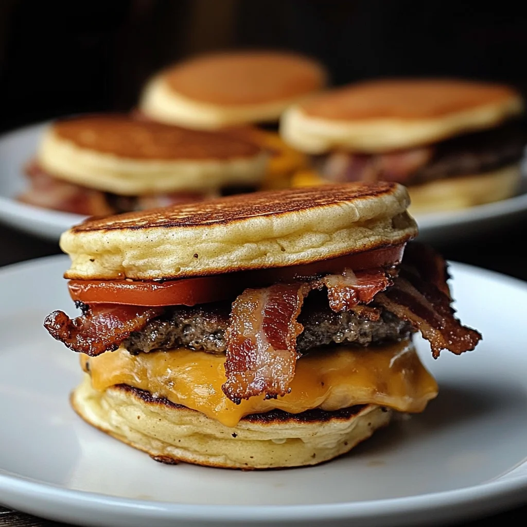 Truffle Butter Bacon Cheeseburger Pancake Sliders
