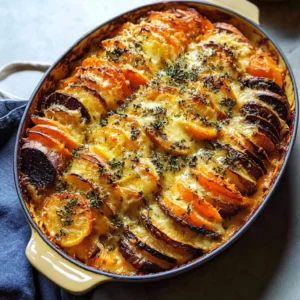 Cheesy Root Vegetable Gratin