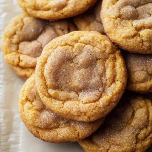 Chewy Pumpkin Snickerdoodle Cookies