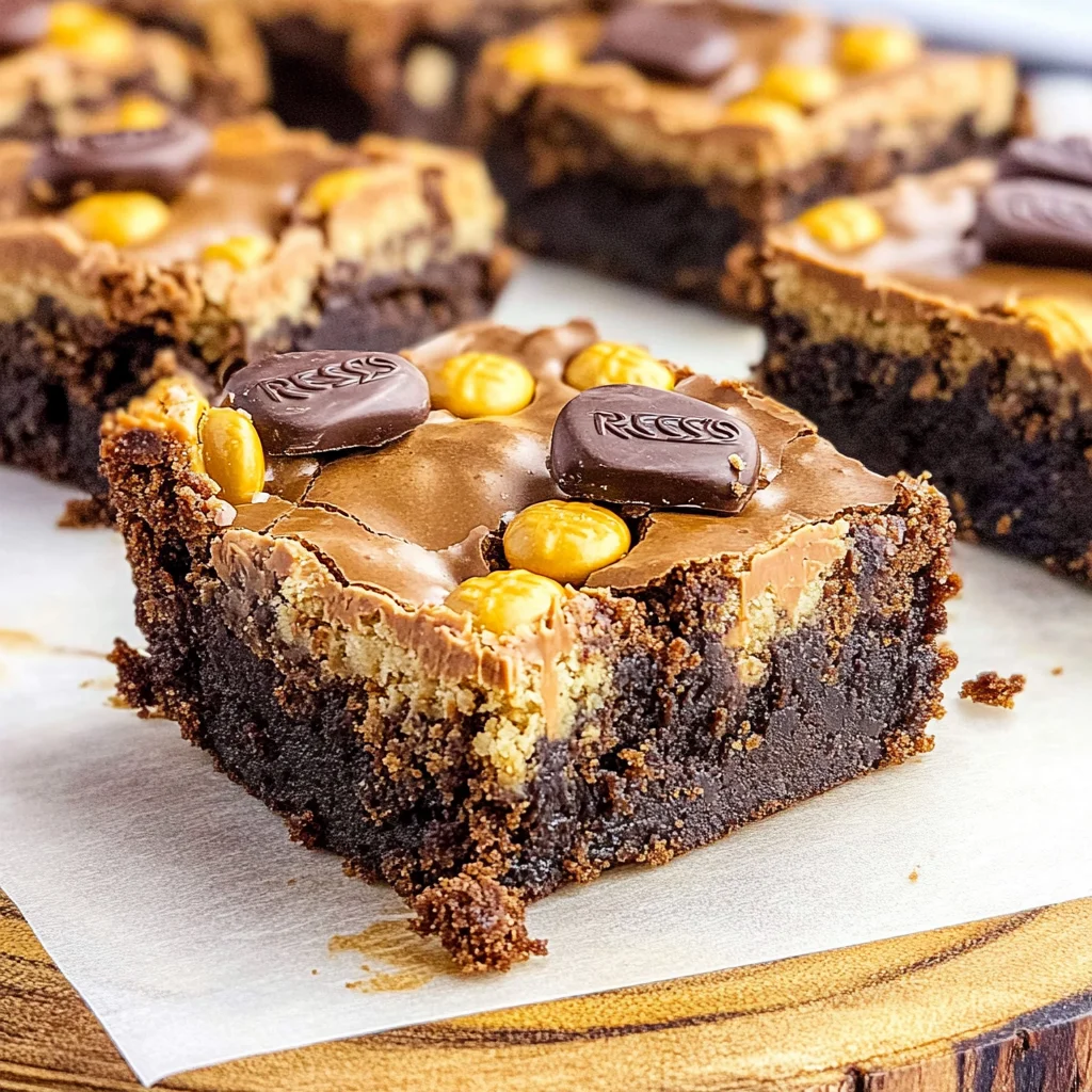 Chewy REESE's PIECES Peanut Butter Brownies