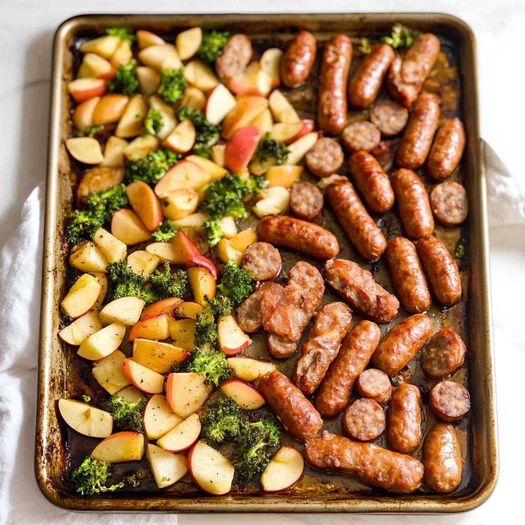 Chicken Apple Sausage Sheet Pan Dinner