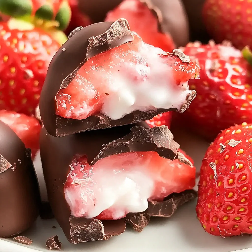 Chocolate-Covered Strawberry Yogurt Clusters
