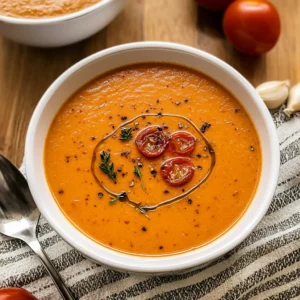 Creamy Roasted Garlic Tomato Soup