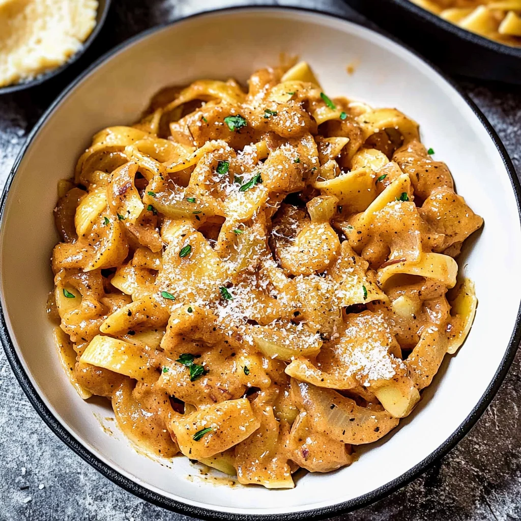 Easy French Onion Pasta