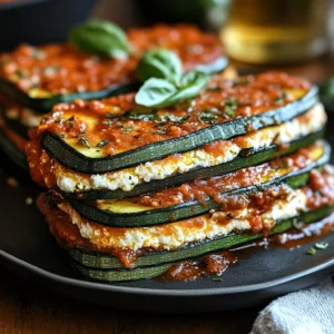Layered Zucchini Ricotta Melts with Marinara