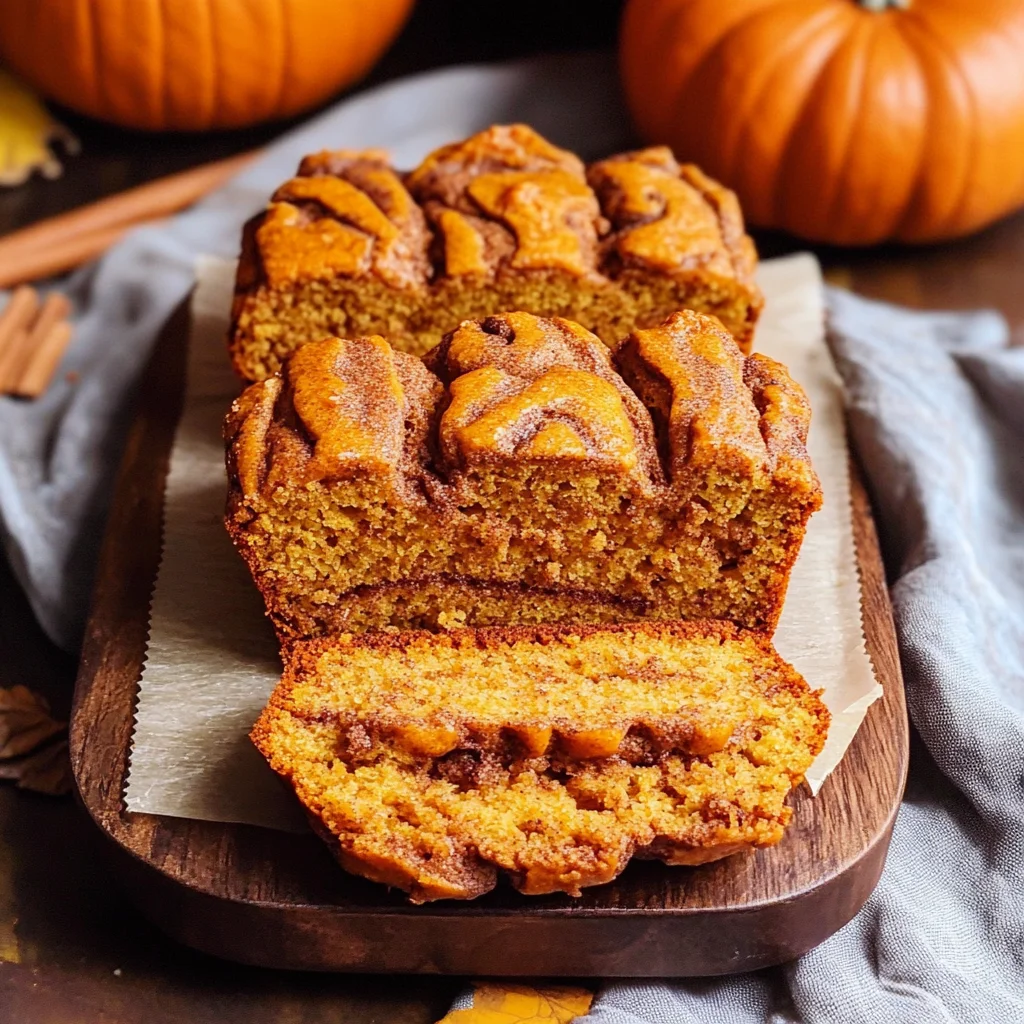Mini Pumpkin Bread with Cinnamon Swirl