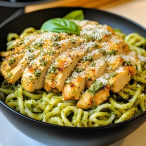 Pesto Pasta with Parmesan Chicken Perfection