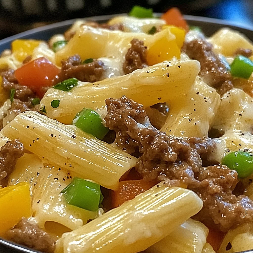Philly Cheesesteak Pasta
