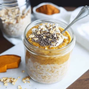 Pumpkin Pie Overnight Oats | Vegan, Gluten-Free, Healthy