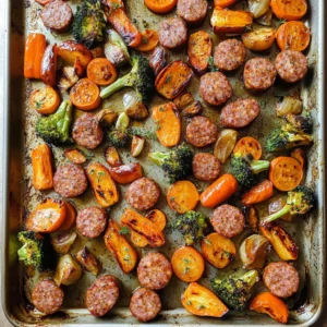 Sheet-Pan Maple-Dijon Sausage and Fall Veggies