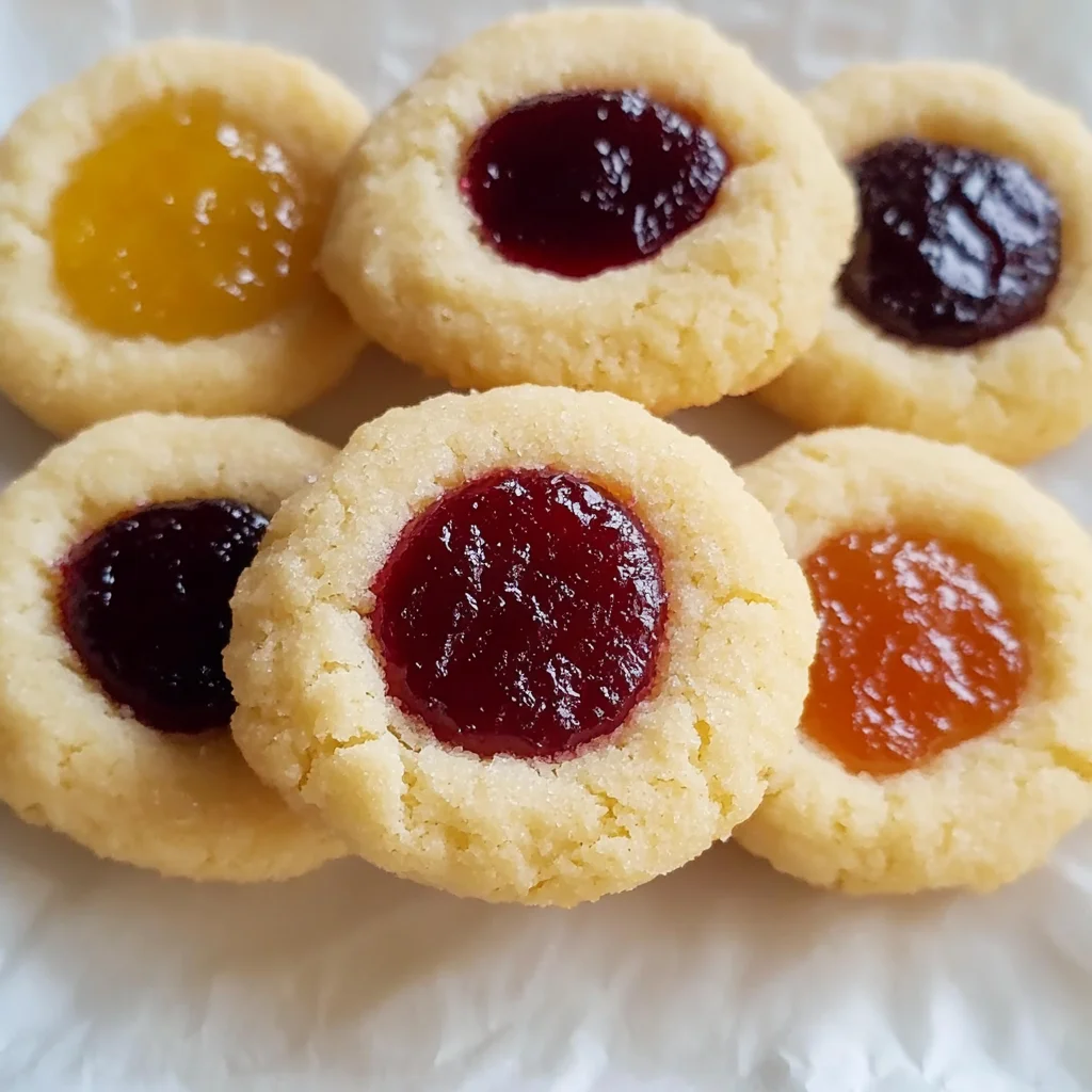 Soft Christmas Thumbprint Cookies