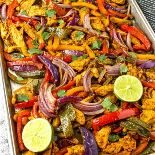 30 Minute Sheet Pan Chicken Fajitas