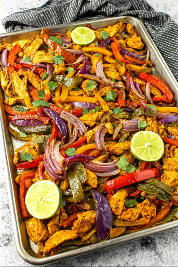 30 Minute Sheet Pan Chicken Fajitas