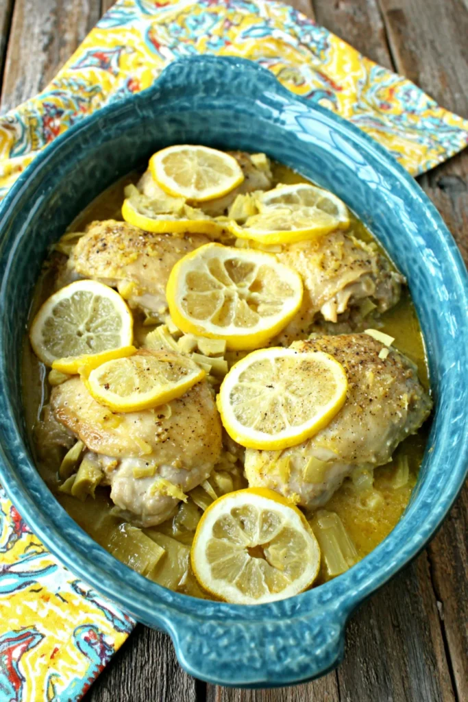 Artichoke & Lemon Slow Cooker Chicken