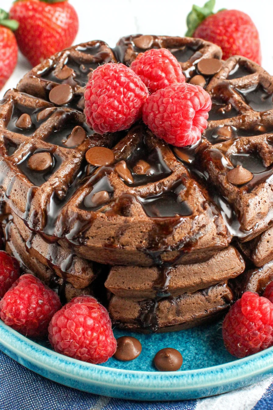 BROWNIE WAFFLES! (no flour needed)