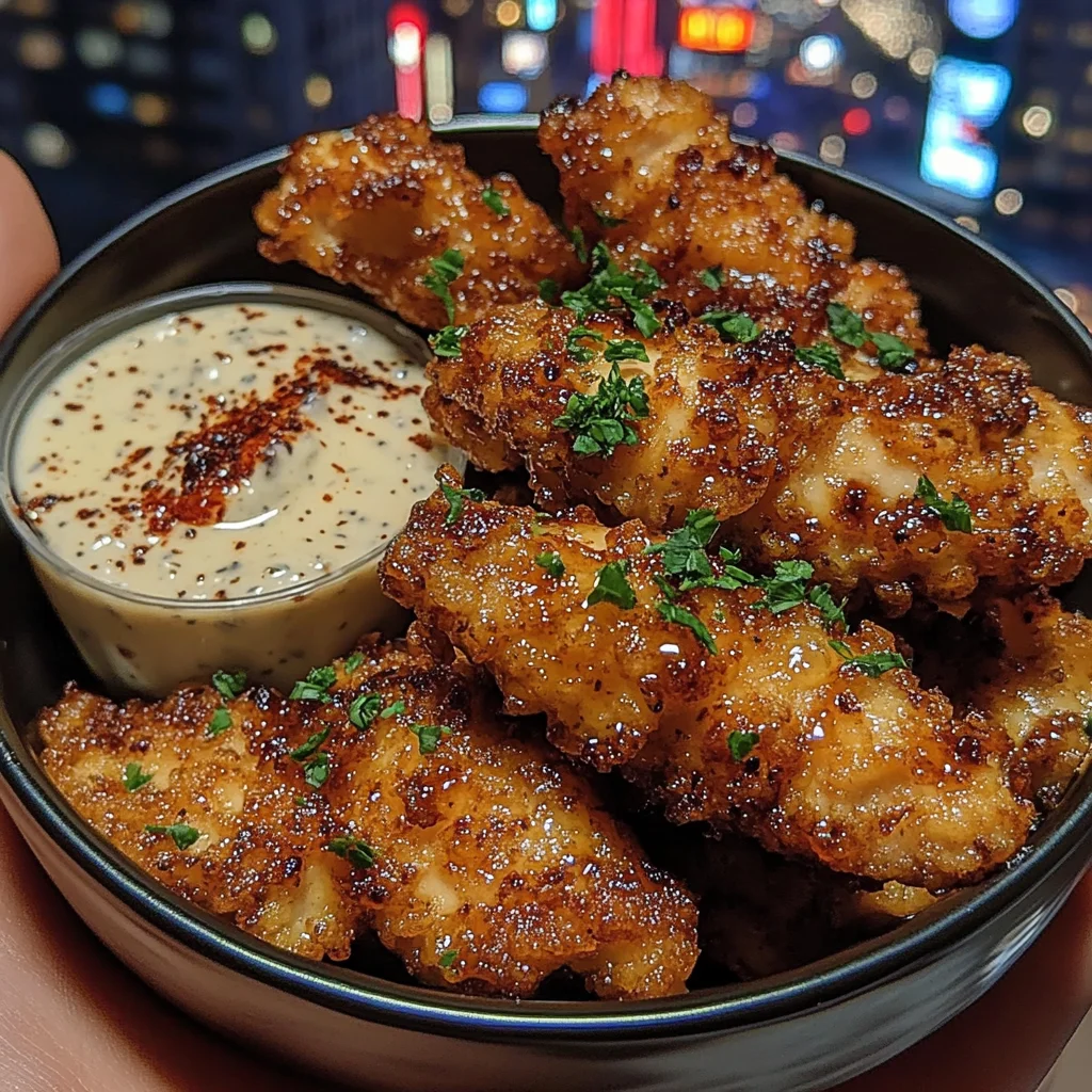 Crispy Honey Garlic Chicken Strips with Spicy Ranch Dip