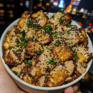 Crispy Korean Tofu Bowls with Sesame Dressing