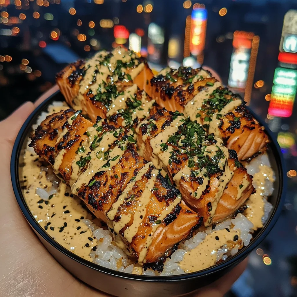 Crispy Salmon Rice Bowls with Citrus Ponzu Sauce
