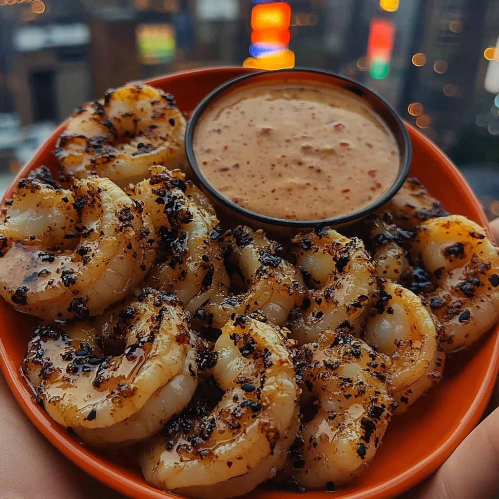 Garlic Soy Glazed Shrimp with Chili Dipping Sauce