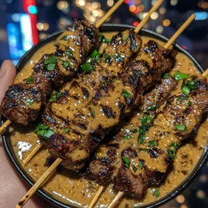 Grilled Beef Tenderloin Skewers with Soy Sesame Sauce