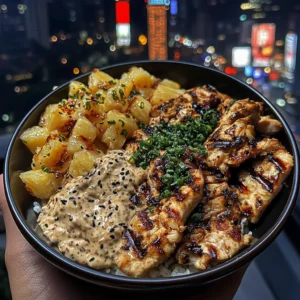 Grilled Chicken Teriyaki Bowls with Pineapple Glaze