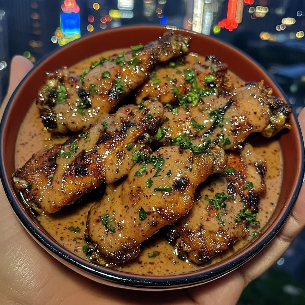 Honey Garlic Chicken Wings with Spicy Dipping Sauce