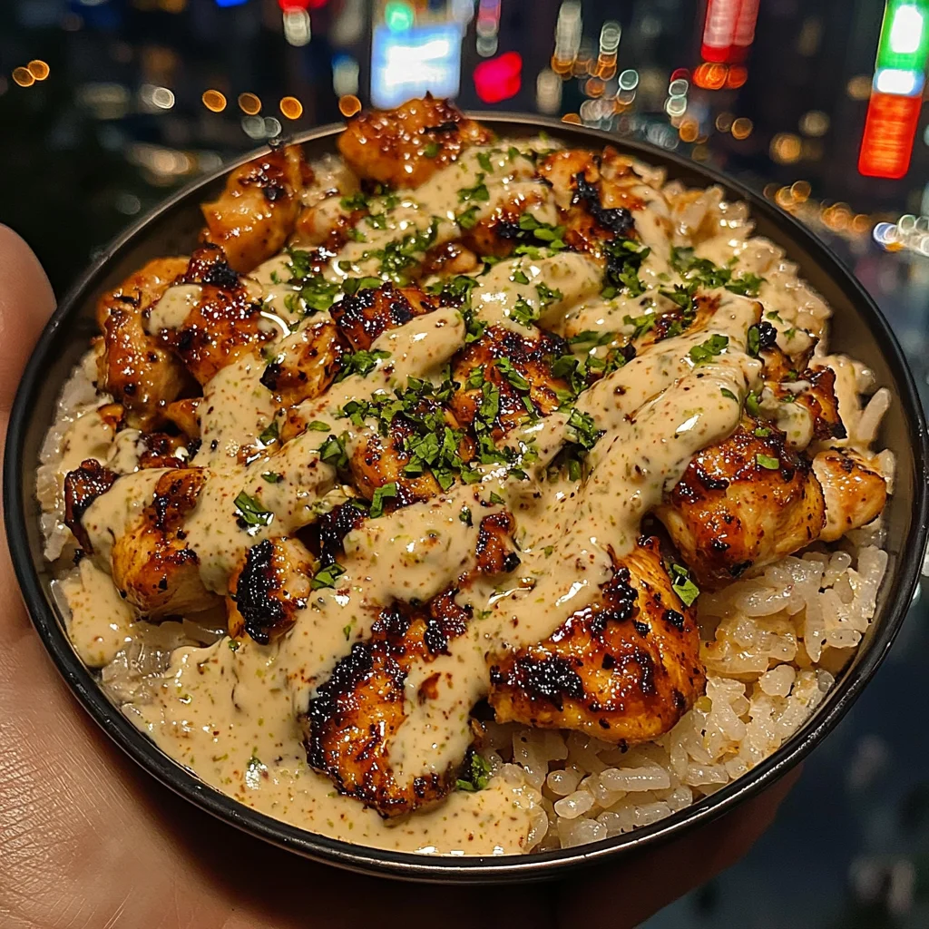 Honey Sriracha Chicken Rice Bowls with Creamy Lime Sauce