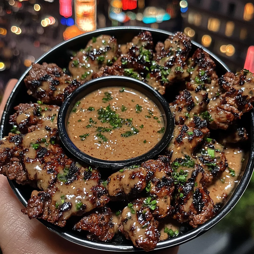 Korean BBQ Beef Bites with Sweet Soy Dipping Sauce