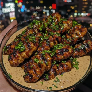 Korean BBQ Chicken Bites with Spicy Sesame Dip
