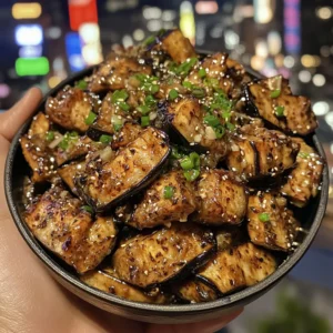 Korean Soy-Glazed Eggplant with Scallions