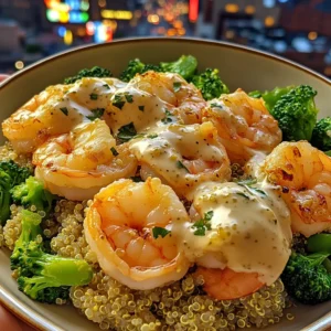 Lemon Garlic Shrimp with Quinoa & Broccoli