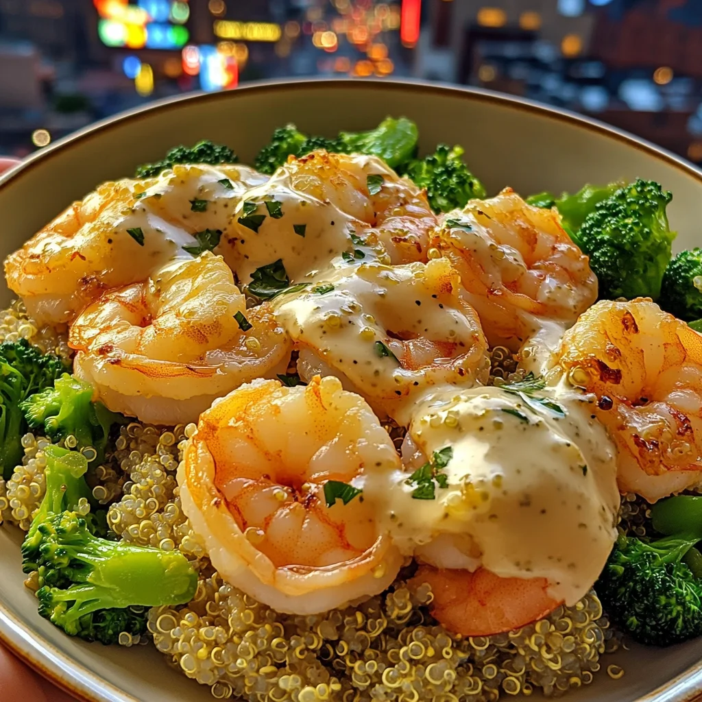 Lemon Garlic Shrimp with Quinoa & Broccoli