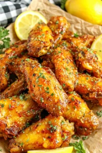 Lemon Pepper Wings with Honey