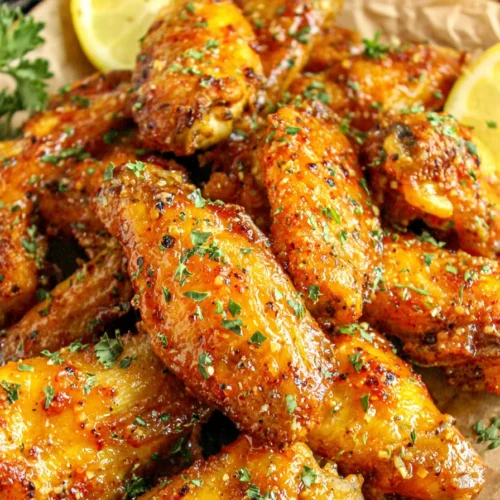 Lemon Pepper Wings with Honey