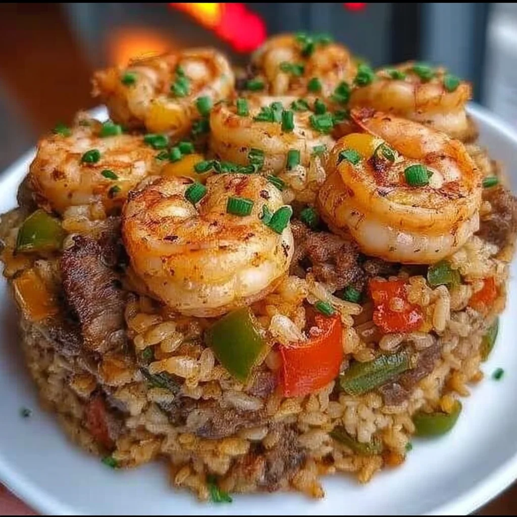 Shrimp Dirty Rice Skillet