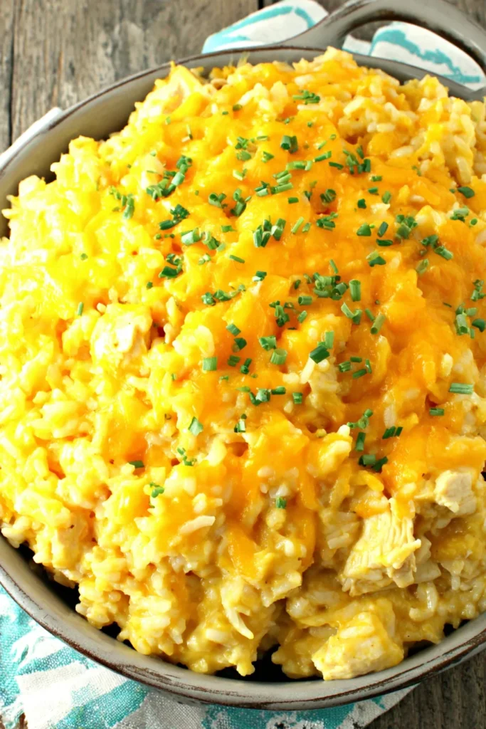 Slow Cooker Cheesy Chicken and Rice Recipe