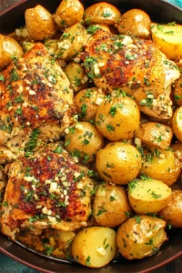 Slow Cooker Parmesan Garlic Chicken and Potatoes
